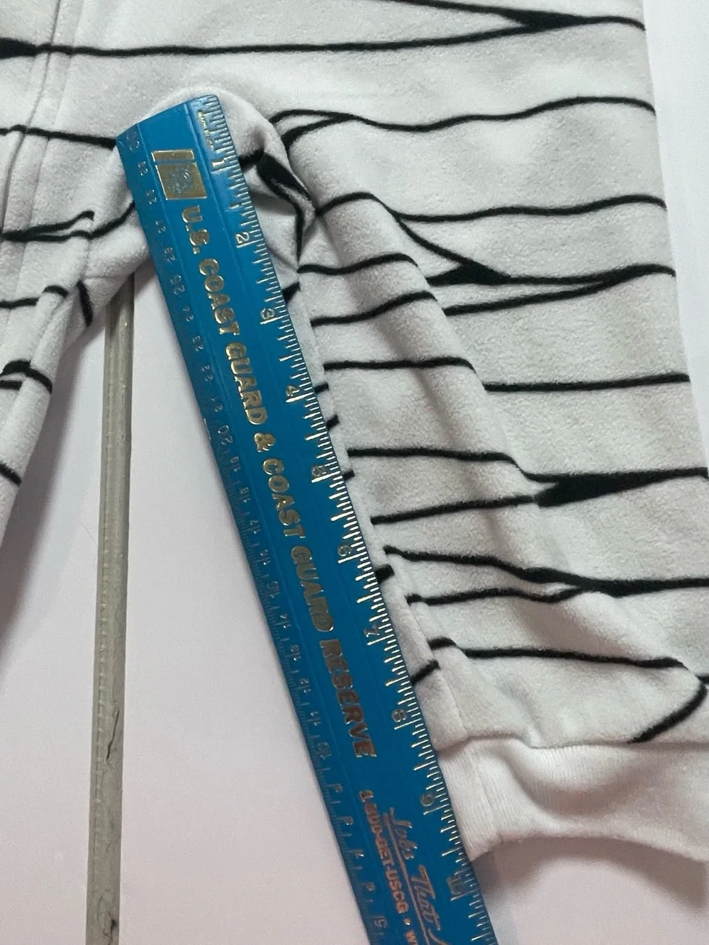 Carter's White Mummy Eye Footed One-Piece with Black Stripes and Yellow Eyes